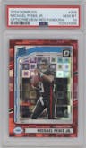 Michael Penix Jr.  from the 2024 Donruss set featuring a Red Pandora parallel graded by PSA and given an overall grade of 10.