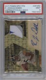 R. Joshua Dobbs from the 2017 Panini Spectra set featuring a Gold parallel graded by PSA and given an overall grade of 9.