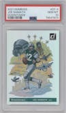 Joe Namath from the 2021 Panini Donruss set graded by PSA and given an overall grade of 10.