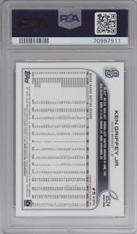 Ken Griffey Jr. from the 2022 Topps Update  set graded by PSA and given an overall grade of 9.