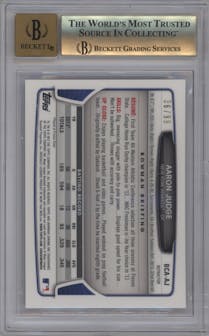 Aaron Judge from the 2013 Bowman Draft Picks & Prospects set featuring a Blue Refractor parallel graded by Beckett and given an overall grade of 9.5.