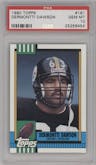 Dermontti Dawson from the 1990 Topps set graded by PSA and given an overall grade of 10.