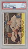 Willie Mays/Duke Snider from the 1958 Topps set graded by PSA and given an overall grade of 4.
