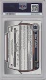 Max Clark from the 2023 Bowman Draft Sapphire set featuring a Gold parallel graded by PSA and given an overall grade of 9.