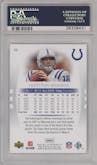 Peyton Manning from the 2007 SP Authentic set graded by PSA and given an overall grade of 10.