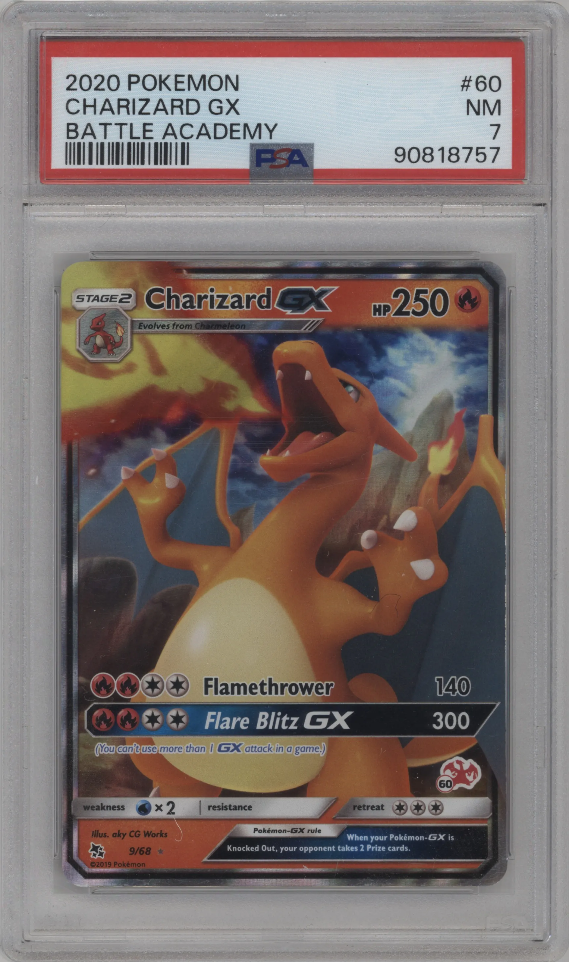 2020 Pokemon Battle Academy Charizard Deck Charizard GX PSA 7