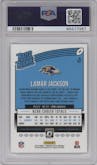Lamar Jackson from the 2018 Panini Donruss Optic set graded by PSA and given an overall grade of 9.