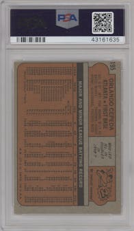 Orlando Cepeda from the 1972 Topps set graded by PSA and given an overall grade of 7.
