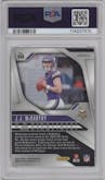 J.J. McCarthy from the 2024 Panini Prizm set featuring a Orange Ice parallel graded by PSA and given an overall grade of 10.