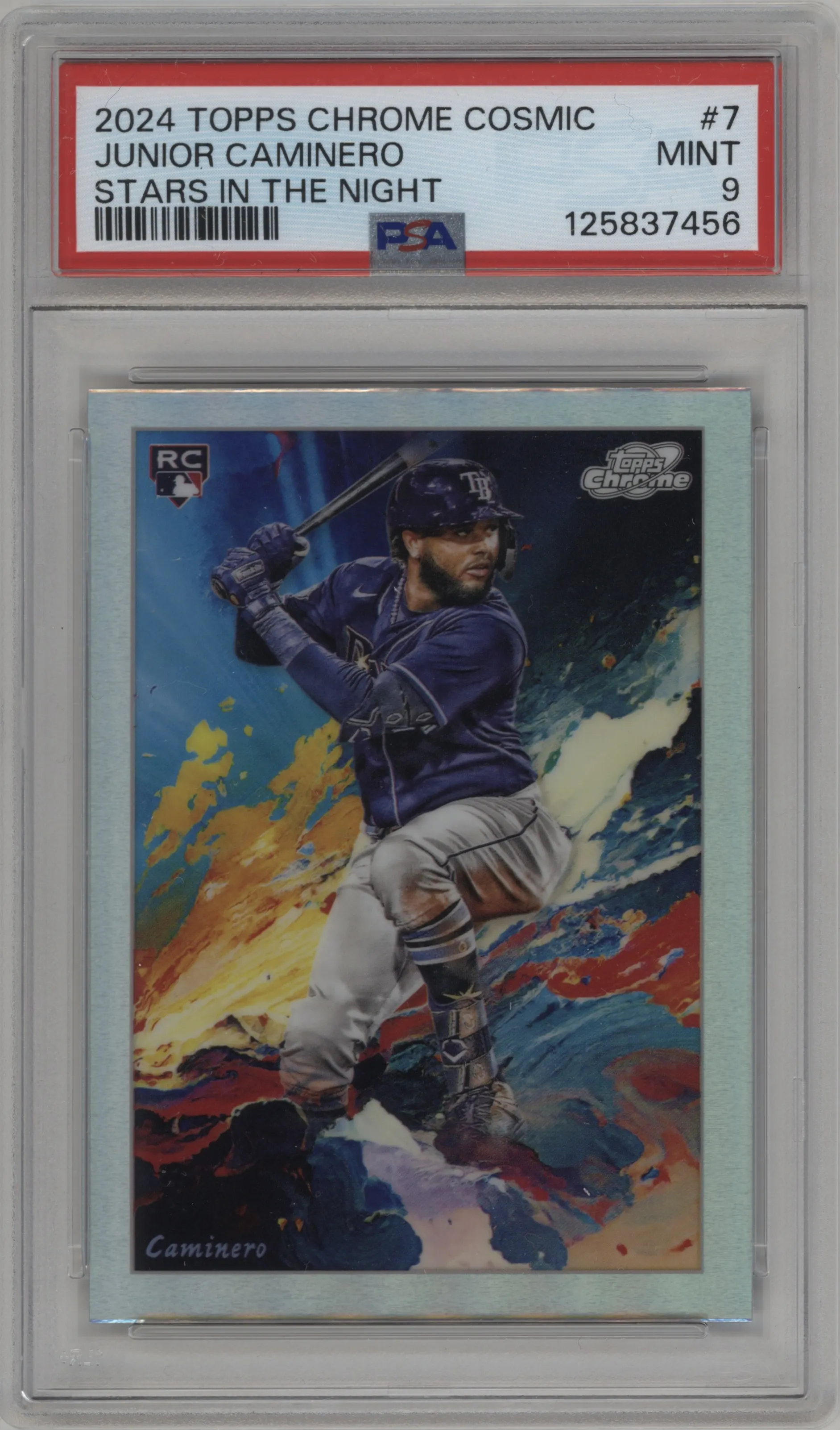 2024 Topps Cosmic Chrome Strs.In The Nght Junior Caminero #STN-7 PSA 9