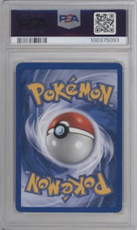 Dark Dragonite from the 2000 Pokemon Italy set graded by PSA and given an overall grade of 7.