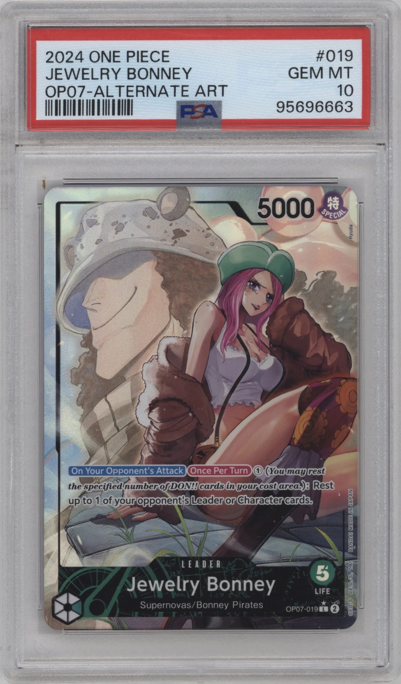 2024 One Piece 500 Years in the Future Jewelry Bonney Alternate Art PSA 10