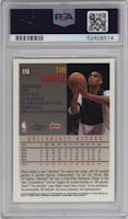 Tim Duncan from the 1997-98 Topps Chrome set graded by PSA and given an overall grade of 10.