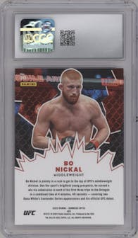 Bo Nickal from the 2023 Donruss Optic UFC set graded by CSG and given an overall grade of 10.