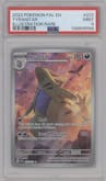 Tyranitar from the 2023 Pokemon SV set graded by PSA and given an overall grade of 9.