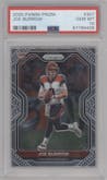 Joe Burrow from the 2020 Panini Prizm set graded by PSA and given an overall grade of 10.