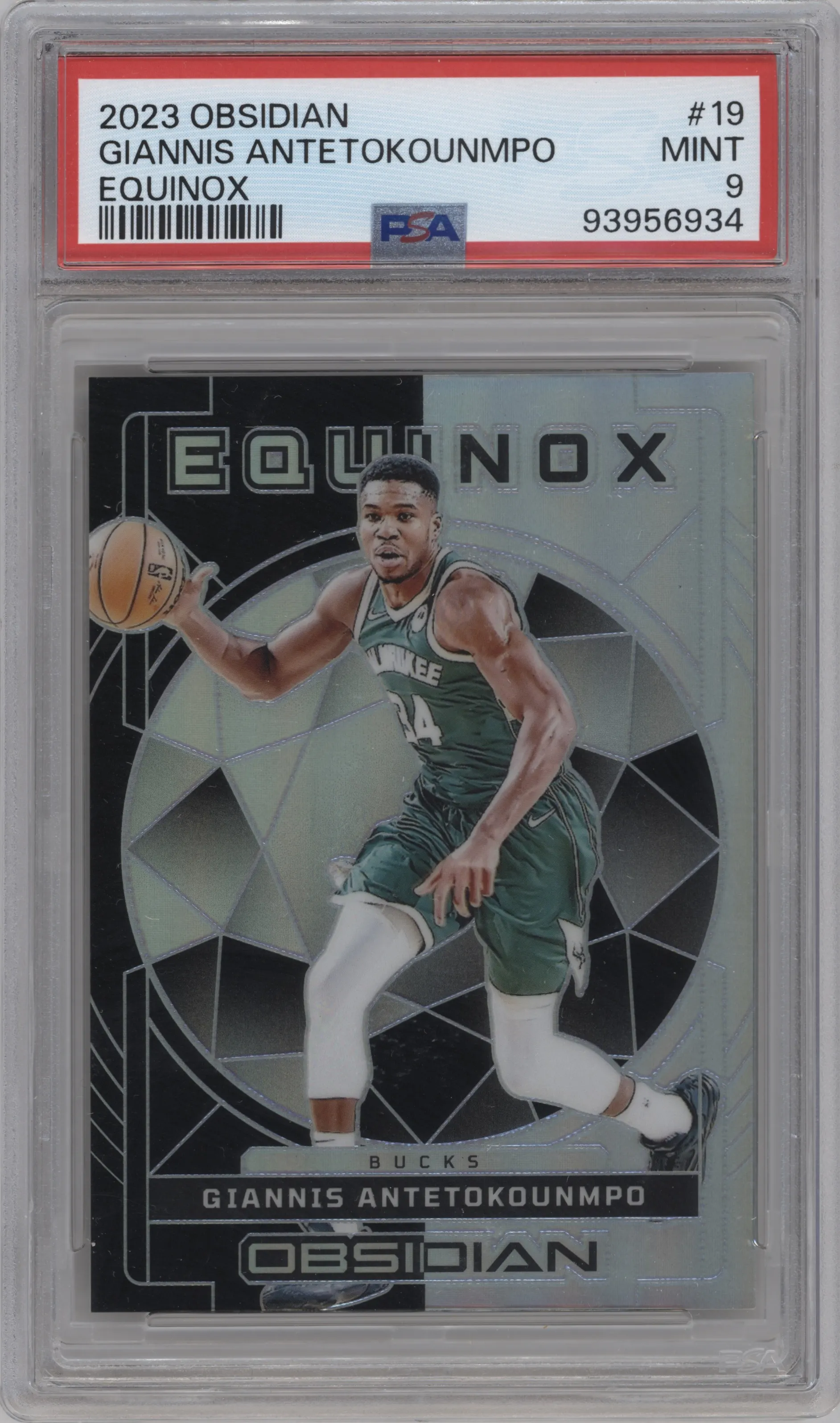 2023 Panini Obsidian Equinox Giannis Antetokounmpo PSA 9