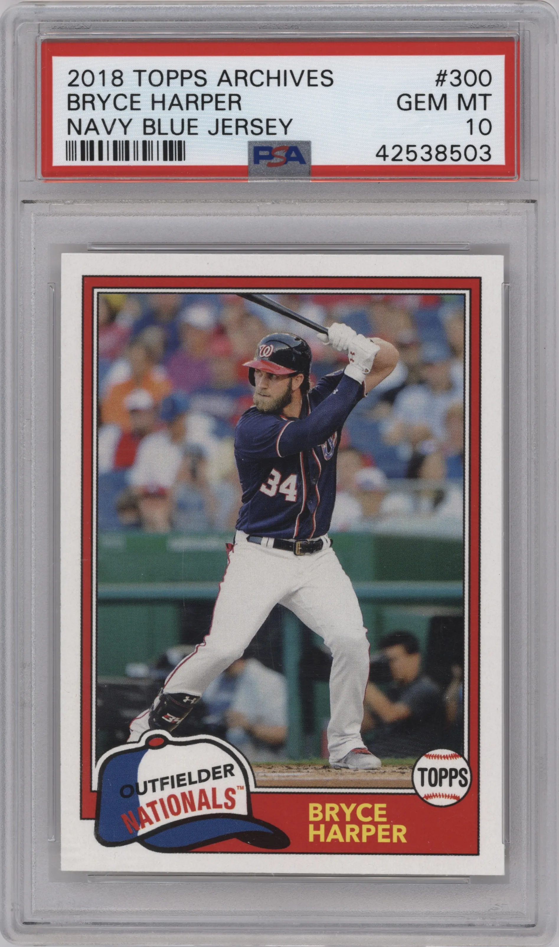 2018 Topps Archives 1981 Topps Bryce Harper #300 PSA 10