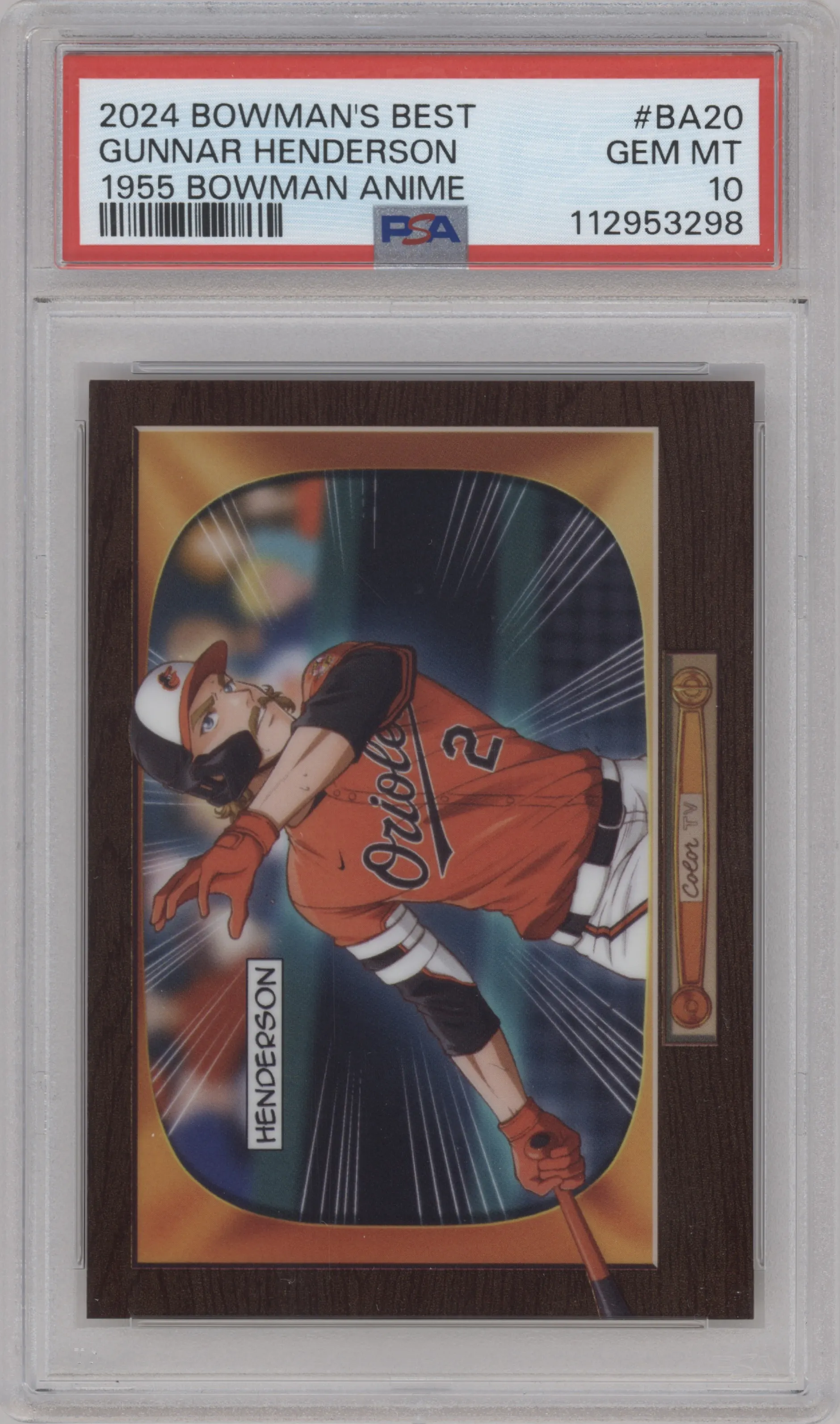 2024 Bowman's Best '55 Anime Gunnar Henderson #BA-20 PSA 10