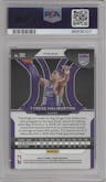 Tyrese Haliburton from the 2020-21 Panini Prizm set featuring a Red Ice parallel graded by PSA and given an overall grade of 10.