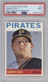 Gerrit Cole from the 2013 Topps Heritage set graded by PSA and given an overall grade of 9.