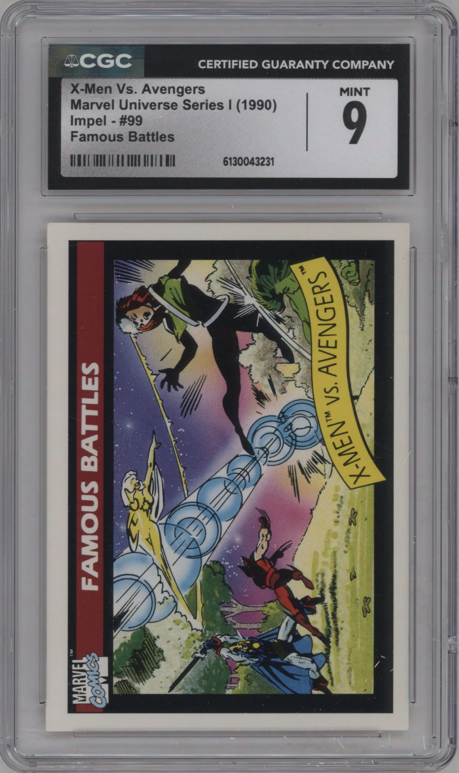 1990 Impel Marvel Universe X-Men vs. Avengers #99 CGC 9