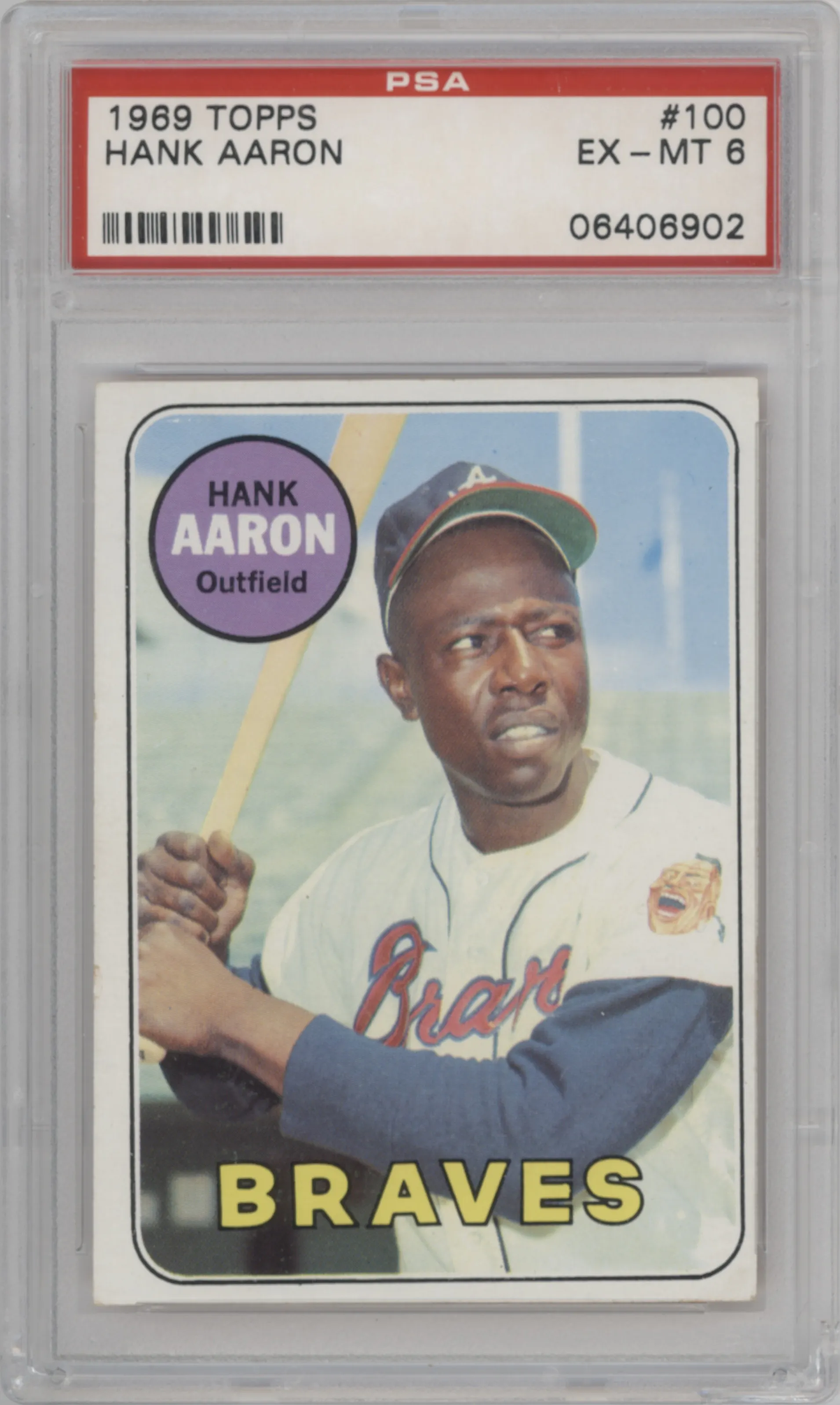 1969 Topps Hank Aaron #100 PSA 6