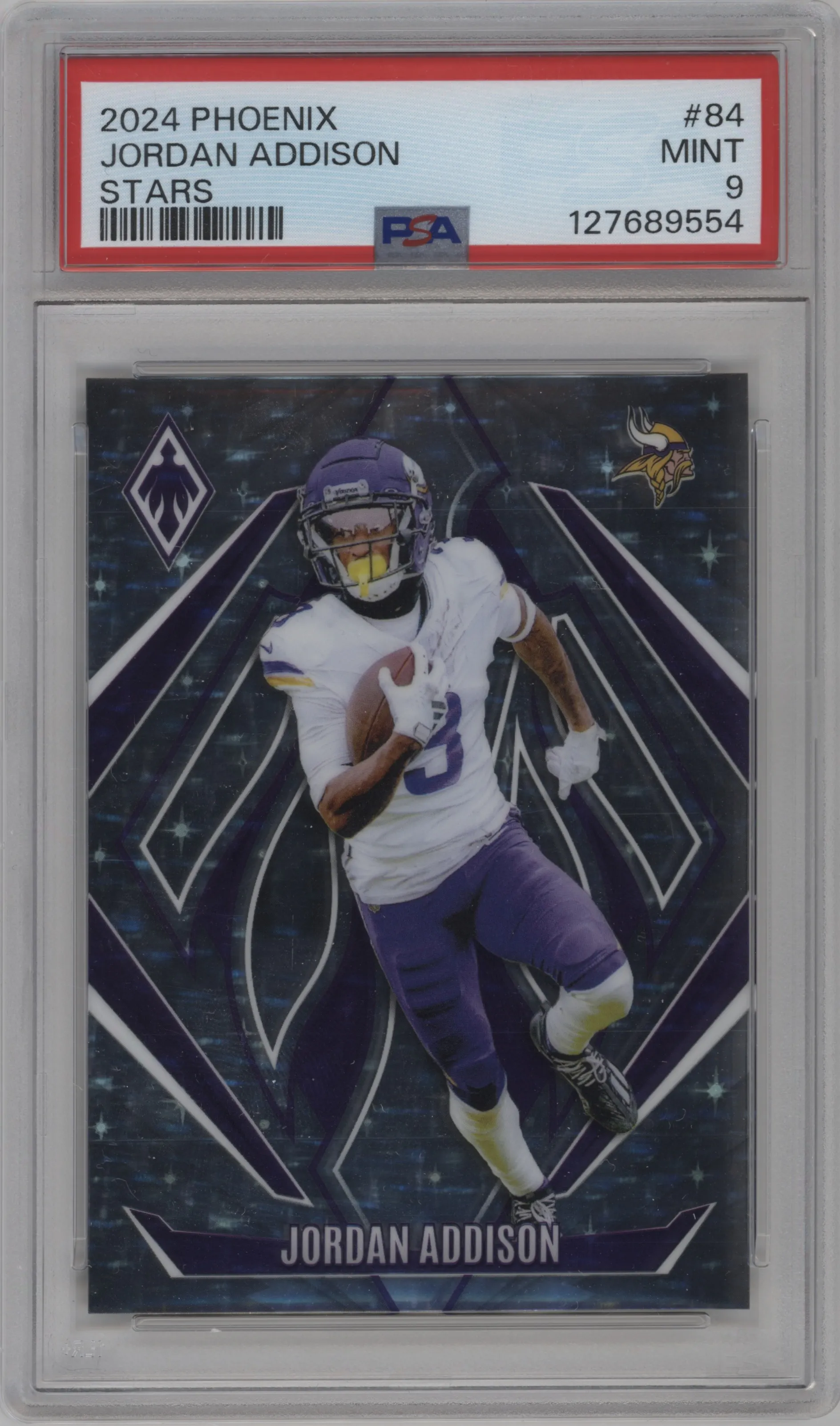 2024 Panini Phoenix Jordan Addison Stars PSA 9