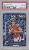 Bo Nix from the 2024 Donruss set graded by PSA and given an overall grade of 10.