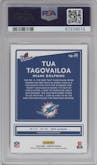 Tua Tagovailoa from the 2020 Panini Donruss set graded by PSA and given an overall grade of 10.
