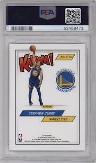 Stephen Curry from the 2018 Panini Kaboom Rewards Multi-Sport set graded by PSA and given an overall grade of 10.