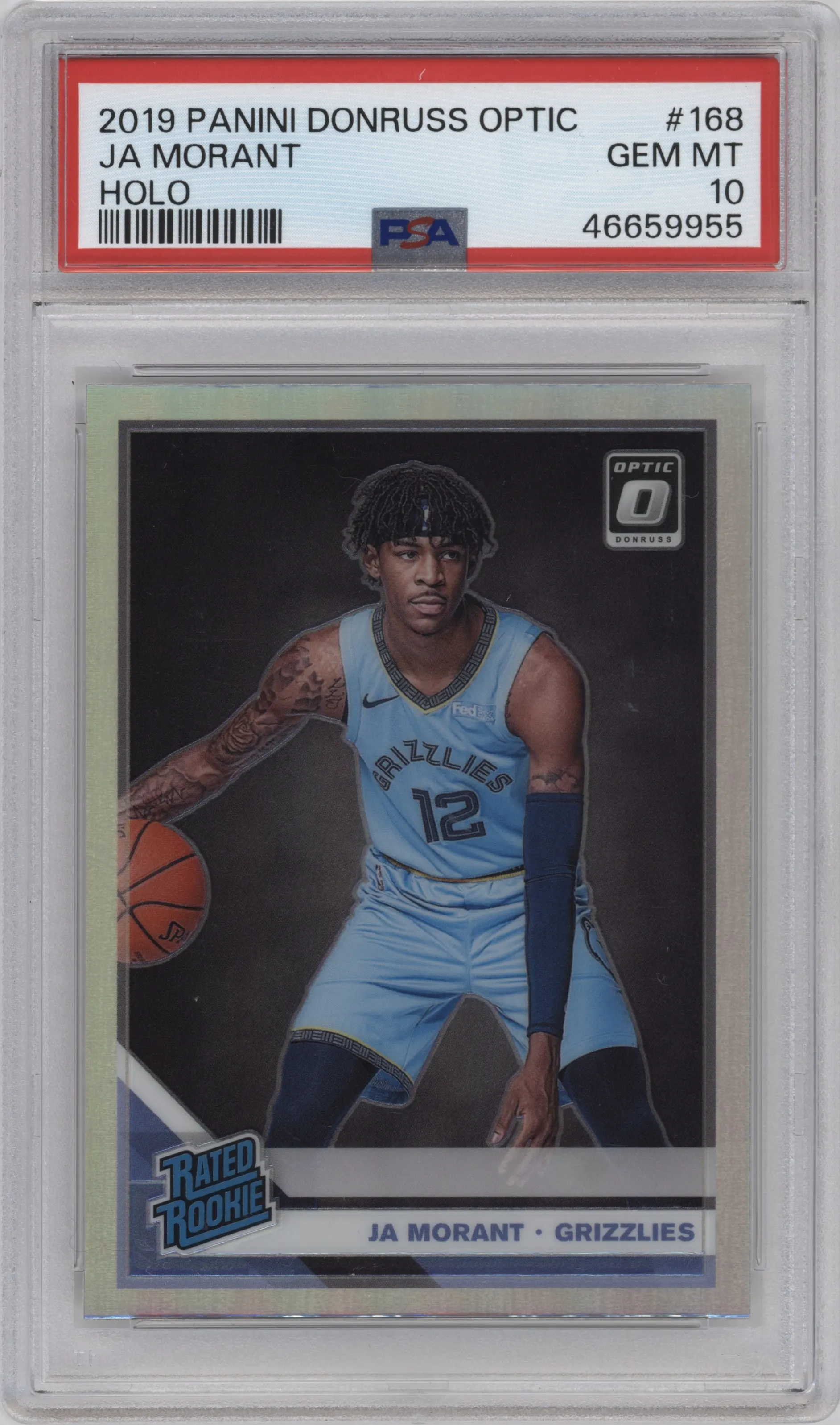 2019 Panini Donruss Optic Rated Rookie Ja Morant Holo #168 PSA 10