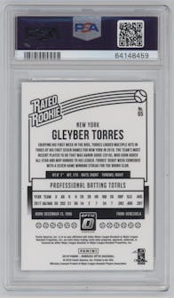 Gleyber Torres from the 2018 Panini Donruss Optic set graded by PSA and given an overall grade of 8.