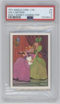 Ugly Sisters from the 1971 Anglo Confectionery Ltd. Walt Disney Character set graded by PSA and given an overall grade of 5.