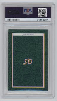 Jack Nicklaus from the 1987 BBC A Question of Sport UK set featuring a Variation parallel graded by PSA and given an overall grade of 9.