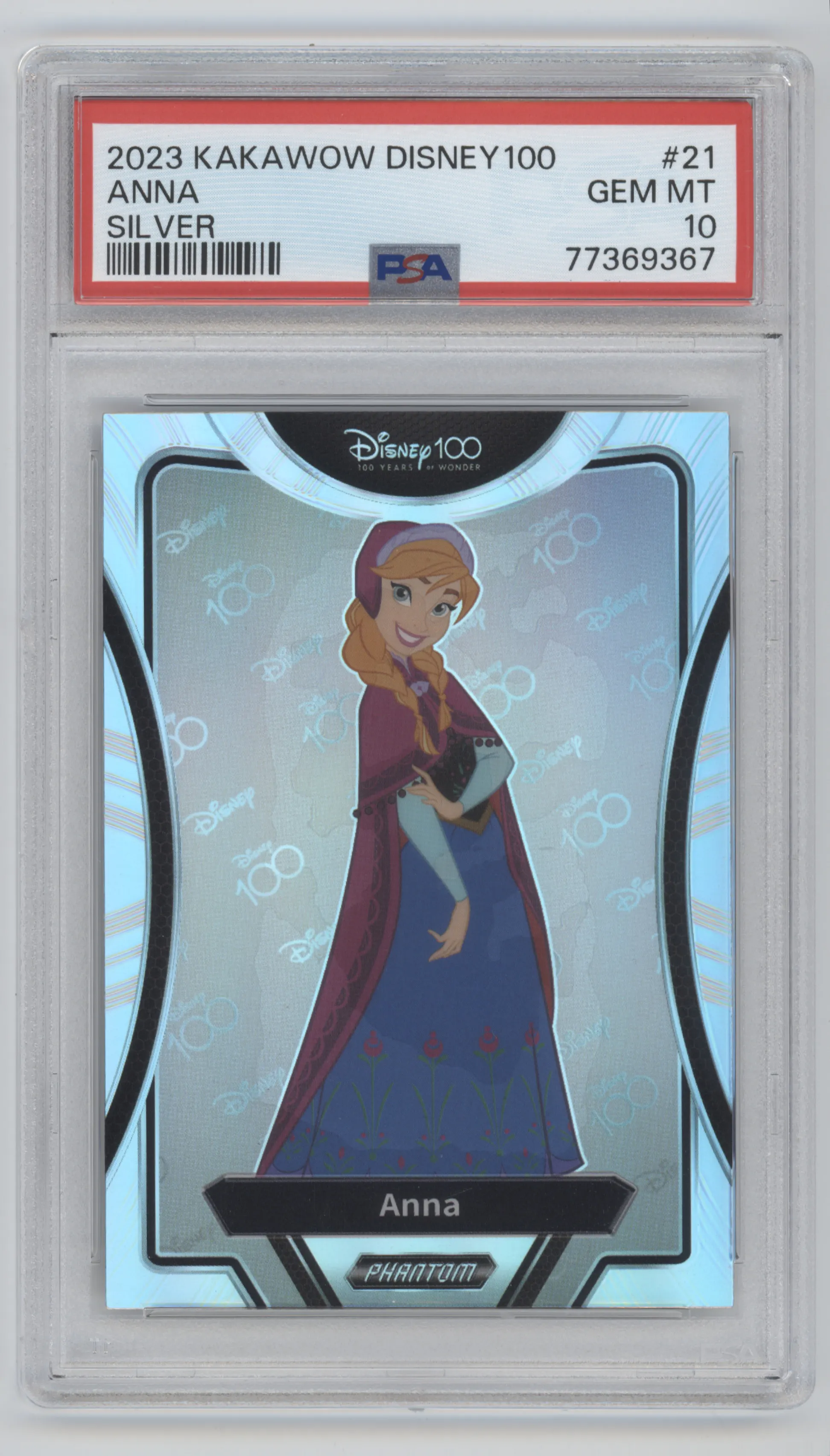 2023 Kakawow Disney 100 Anna Silver #PD-I-21 PSA 10