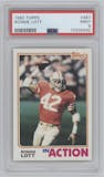 Ronnie Lott from the 1982 Topps set graded by PSA and given an overall grade of 9.