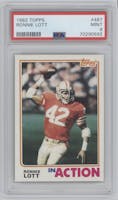 Ronnie Lott from the 1982 Topps set graded by PSA and given an overall grade of 9.