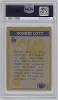 Ronnie Lott from the 1982 Topps set graded by PSA and given an overall grade of 9.