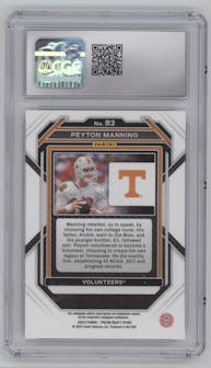 Peyton Manning from the 2023 Panini Prizm Draft Picks set graded by CSG and given an overall grade of 9.5.