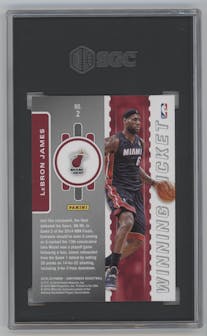 LeBron James from the 2019-20 Panini Contenders set graded by SGC and given an overall grade of 9.5.