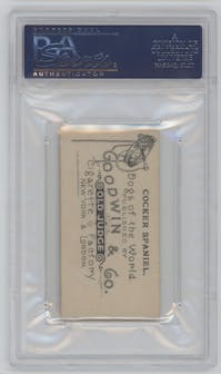 Cocker Spaniel from the 1890 Goodwin & Co. Dogs of the World (N163) set graded by PSA and given an overall grade of 7.