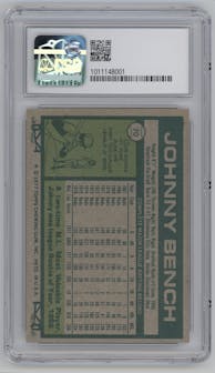 Johhny Bench from the 1977 Topps set graded by CSG and given an overall grade of 8.5.