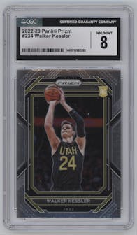 Walker Kessler from the 2022-23 Panini Prizm  set graded by CSG and given an overall grade of 8.