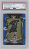 Tim Howard from the 2015-16 Panini Select set featuring a Blue Prizm parallel graded by PSA and given an overall grade of 9.