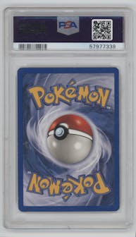 Slugma from the 2002 Pokemon Neo Genesis set graded by PSA and given an overall grade of 5.