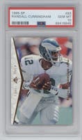 Randall Cunningham from the 1995 Upper Deck SP set graded by PSA and given an overall grade of 10.