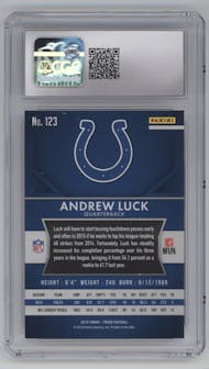 Andrew Luck from the 2015 Panini Prizm set graded by CSG and given an overall grade of 7.