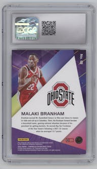 Malaki Branham from the 2022-23 Panini Chronicles Draft Picks set graded by CSG and given an overall grade of 7.5.