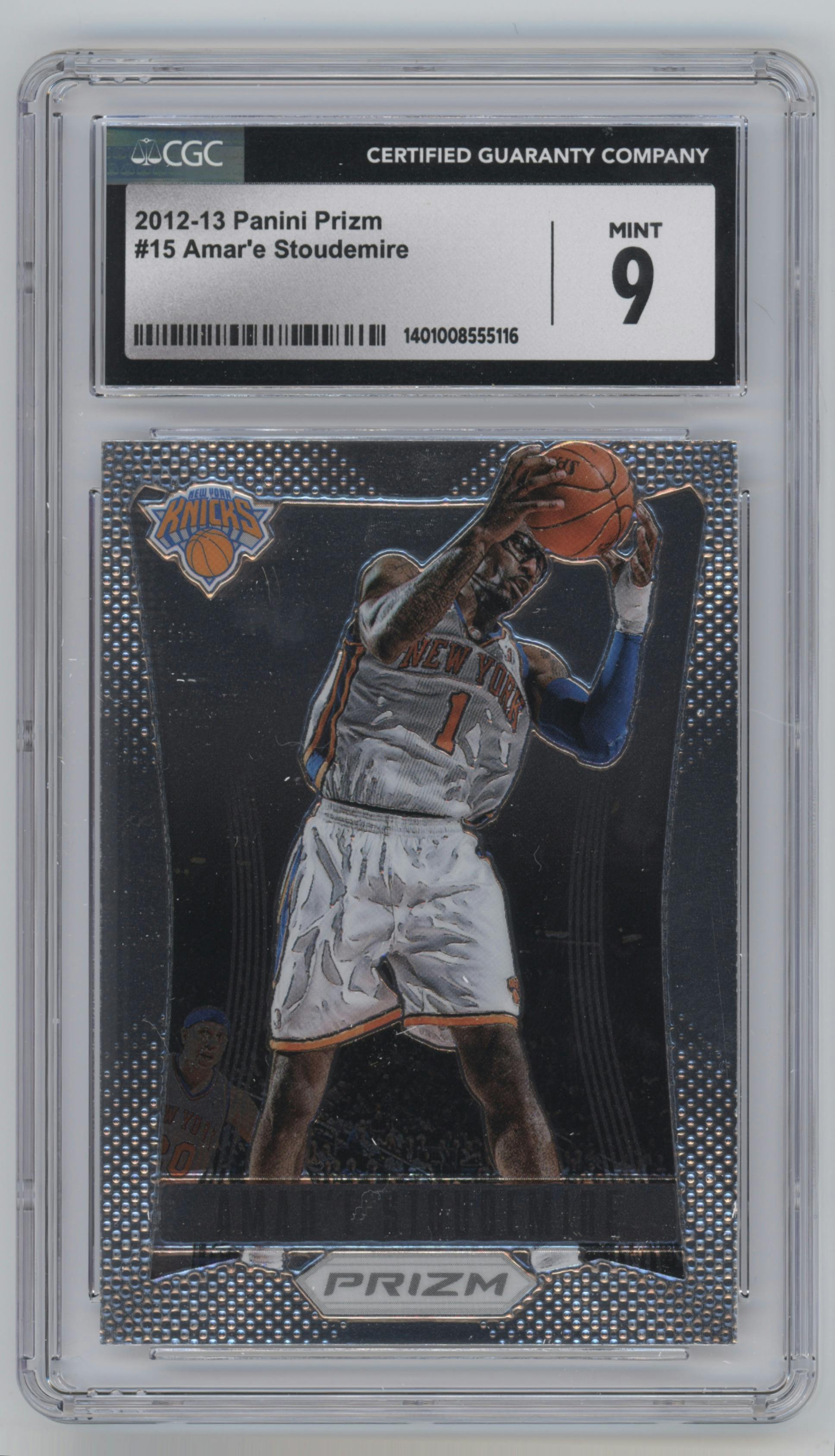 Amar'e Stoudemire from the 2012-13 Panini Prizm set graded by CSG and given an overall grade of 9.